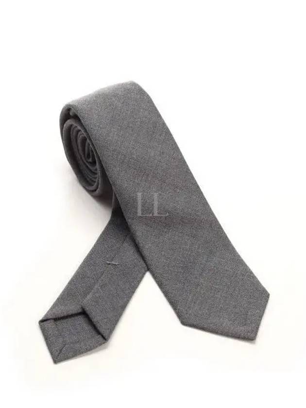 Super 120S Twill Tie Grey - THOM BROWNE - BALAAN 2