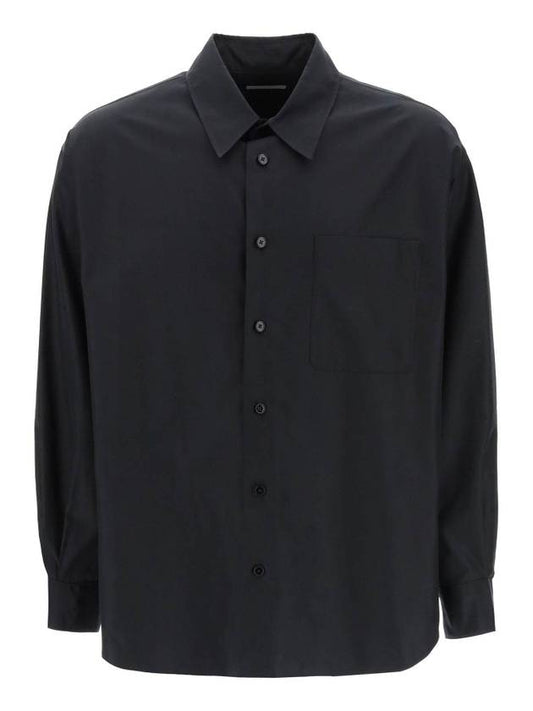 Relaxed Silk Shirt Black - LEMAIRE - BALAAN 1