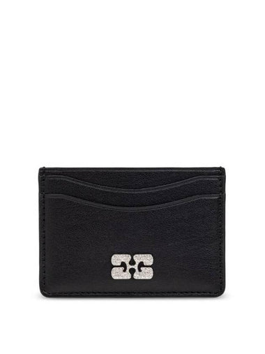 Bou Butterfly Card Wallet Black - GANNI - BALAAN 1