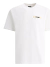 Le Gros Grain Logo Short Sleeve T-Shirt White - JACQUEMUS - BALAAN 3