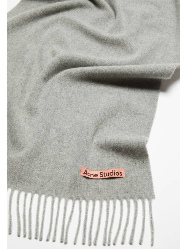 Fringe Wool Muffler Narrow Light Gray Melange SCAR000218 - ACNE STUDIOS - BALAAN 2