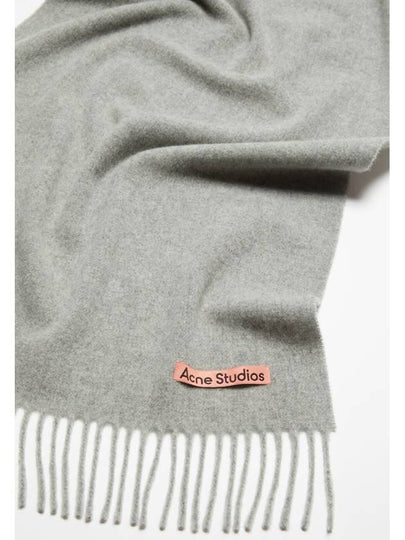 Fringe Wool Muffler Narrow Light Gray Melange SCAR000218 - ACNE STUDIOS - BALAAN 2