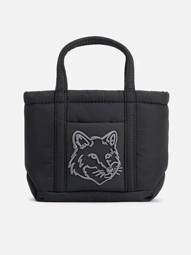 Fox Head Mini Puffer Tote Bag Black - MAISON KITSUNE - BALAAN 2