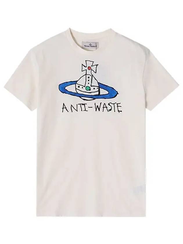 Anti Waste Short Sleeve T-Shirt Ivory - VIVIENNE WESTWOOD - BALAAN 5