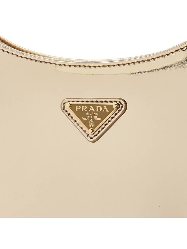 Cleo Brushed Shoulder Bag Gold - PRADA - BALAAN 9