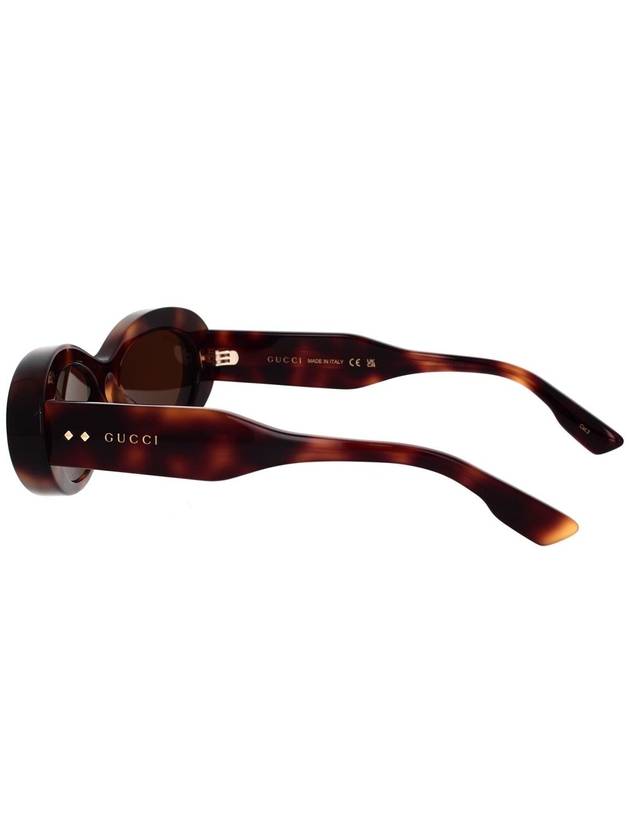 tortoiseshell oval frame sunglasses GG1527S - GUCCI - BALAAN 4