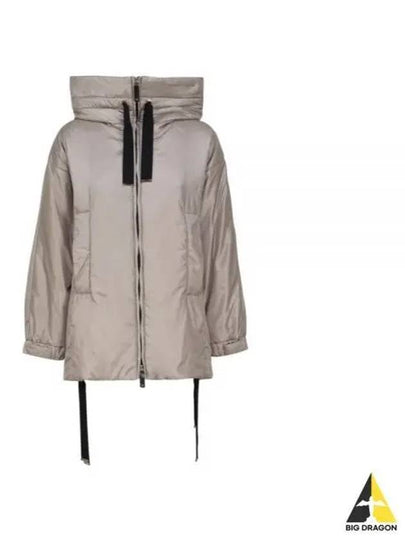 Green Fe Water Repellent Padded Hooded Jacket Grey - MAX MARA - BALAAN 2