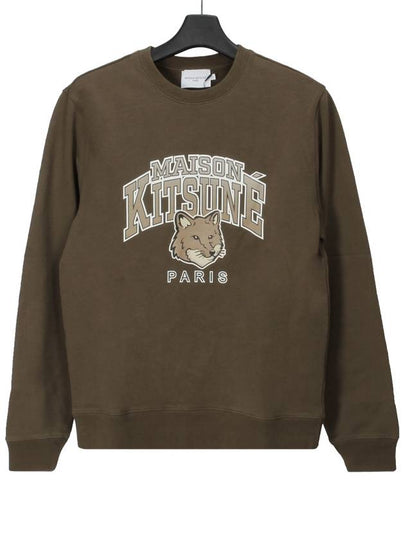 Campus Fox Regular Sweatshirt Khaki - MAISON KITSUNE - BALAAN 2