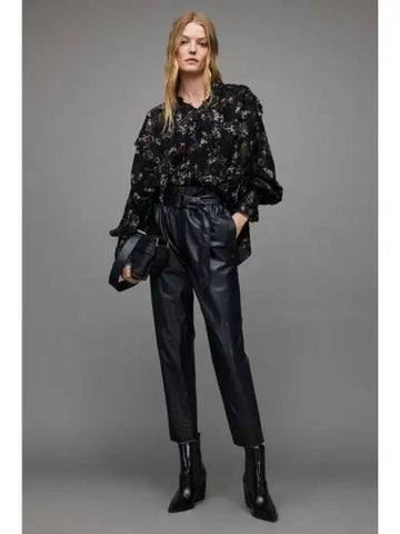 Lara Viola Shirt WH011X 5 Black - ALLSAINTS - BALAAN 1