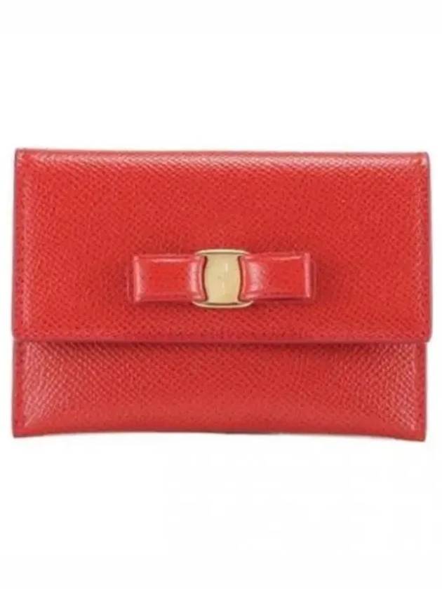 Ferragamo Vara Bow Card Wallet 22 D155 683531 1164511 - SALVATORE FERRAGAMO - BALAAN 1