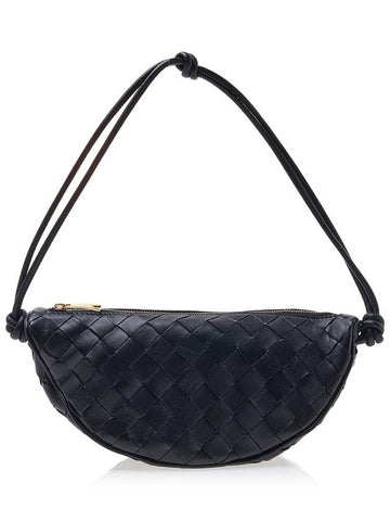 Intrecciato Strap Pouch Tote Bag Black - BOTTEGA VENETA - BALAAN 2