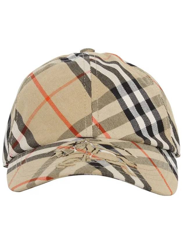 Vintage Check Base Ball Cap Beige - BURBERRY - BALAAN 4