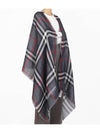 Reversible Check Wool Silk Scarf Grey - BURBERRY - BALAAN 1