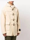 Men's Hooded Duffel Coat Beige - CP COMPANY - BALAAN.