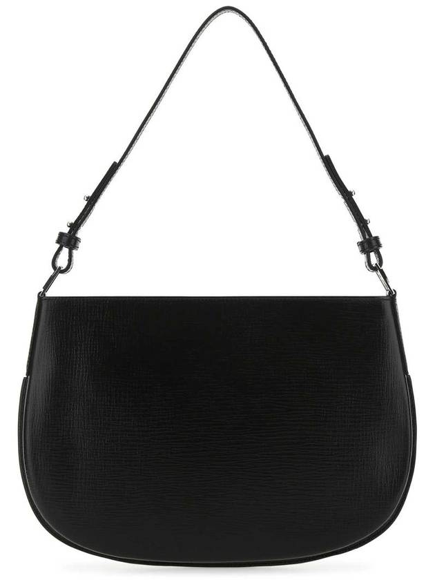 Issa Logo Buckle Leather Shoulder Bag Black - BY FAR - BALAAN 2