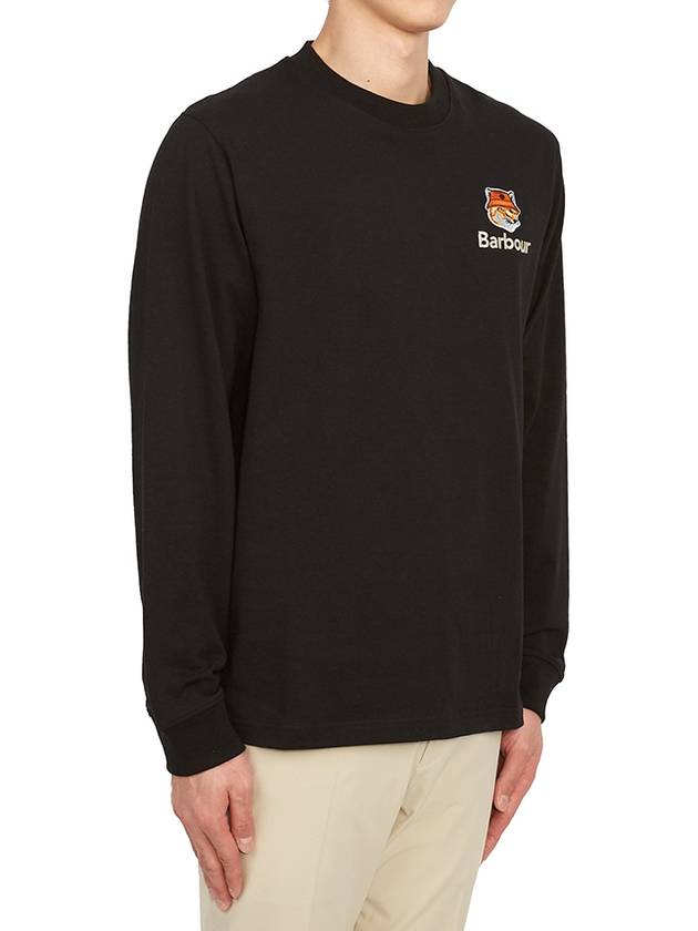 Fox Head Patch Crew Neck Long Sleeve T-Shirt Black - BARBOUR - BALAAN 4