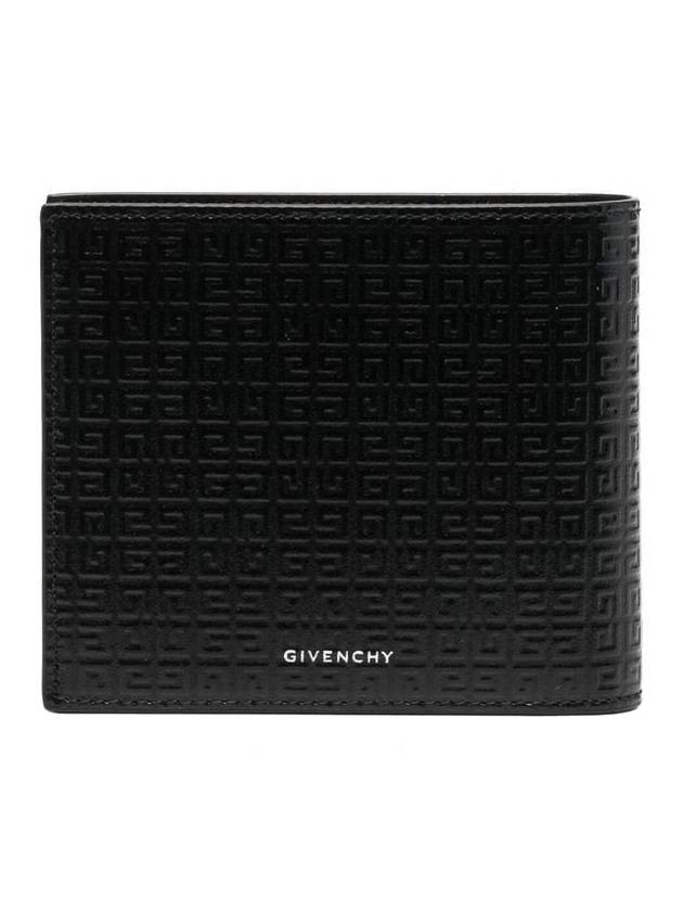 4G Calfskin Leather Half Wallet Black - GIVENCHY - BALAAN 4