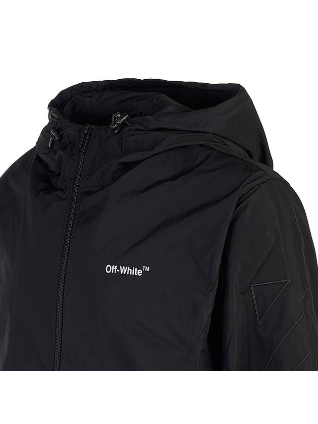 Diag Track Zipper Zip-Up Hoodie Black - OFF WHITE - BALAAN 6