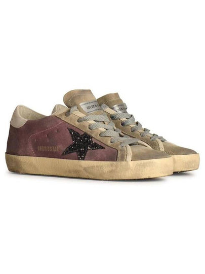 Golden Goose 'Stella Glitter' Purple Leather Sneakers - GOLDEN GOOSE - BALAAN 2