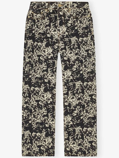 Floral Print VeGGie Cropped Straight Jeans - GANNI - BALAAN 2