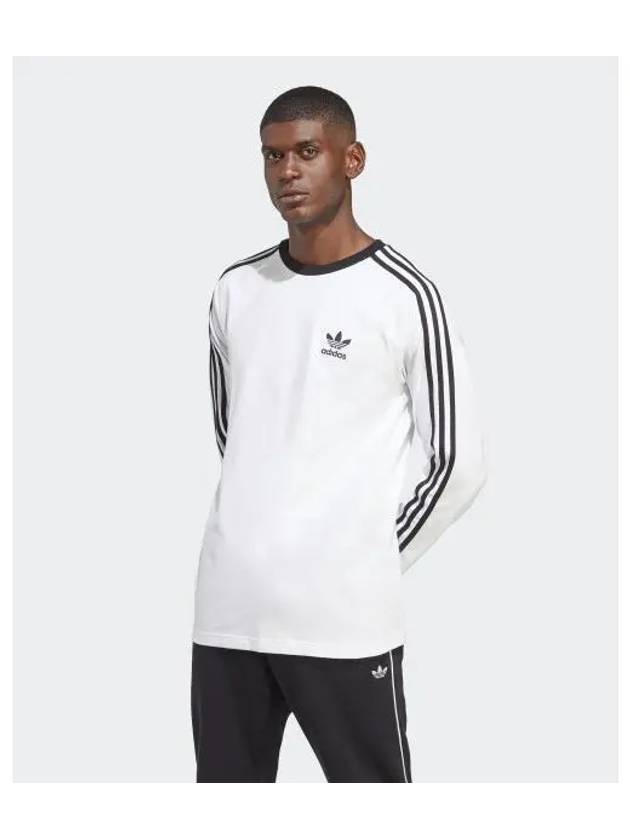 Adicolor Classic 3 Stripes Long Sleeve T-Shirt White - ADIDAS - BALAAN 2