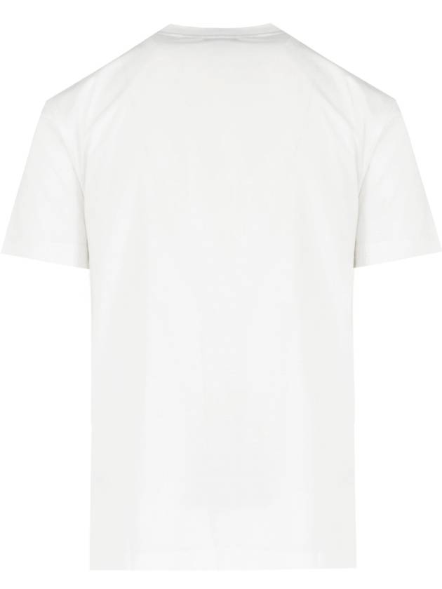 EKD Embroidery Cotton Short Sleeve T-Shirt White - BURBERRY - BALAAN 3