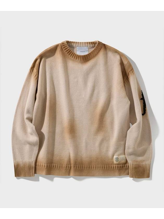 Vintage Washed Eprogo Round Pullover Beige - FFEFF STUDIO - BALAAN 4