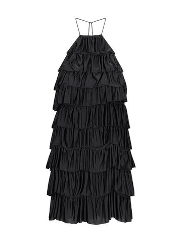 LUSTROUS JERSEY RUFFLED COCKTAIL DRESS - TOM FORD - BALAAN 1