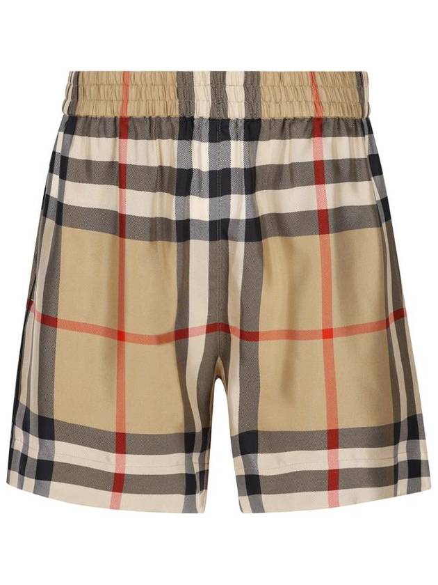 Check Print Shorts Beige - BURBERRY - BALAAN 2