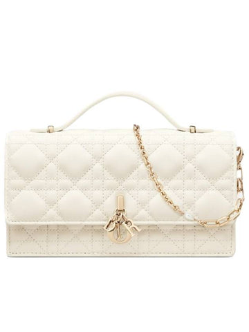 Miss Cannage Lambskin Mini Bag Latte - DIOR - BALAAN 1