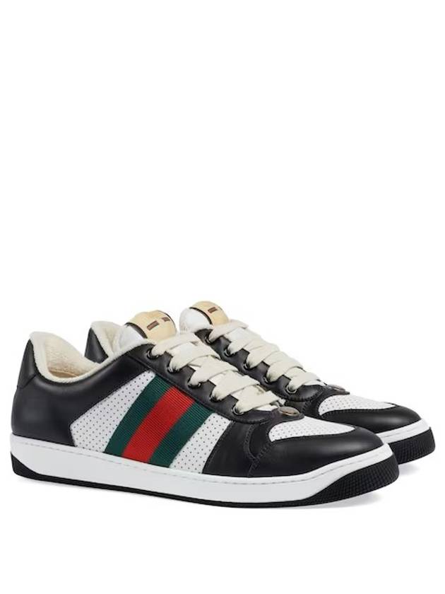 Men's Screener Low Top Sneakers Black - GUCCI - BALAAN 6