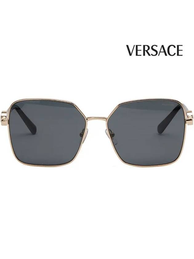 Polarized Sunglasses VE2227 100281 Oversized Gold - VERSACE - BALAAN 3