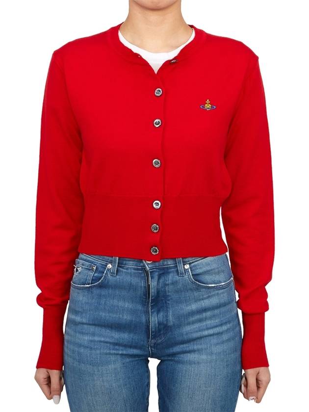 Bea Crop Cardigan Red 1803002UY0006H401 - VIVIENNE WESTWOOD - BALAAN 3